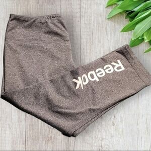 REEBOK Womens Gray Wanderlust Capri Compression Athletic Leggings Active Sz Med